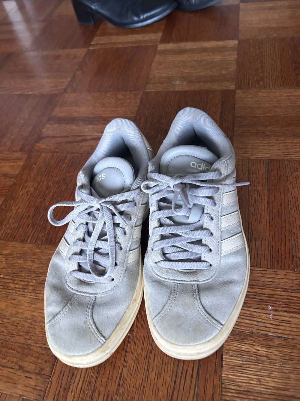 adidas Light Gray Suede Women's Sneakers